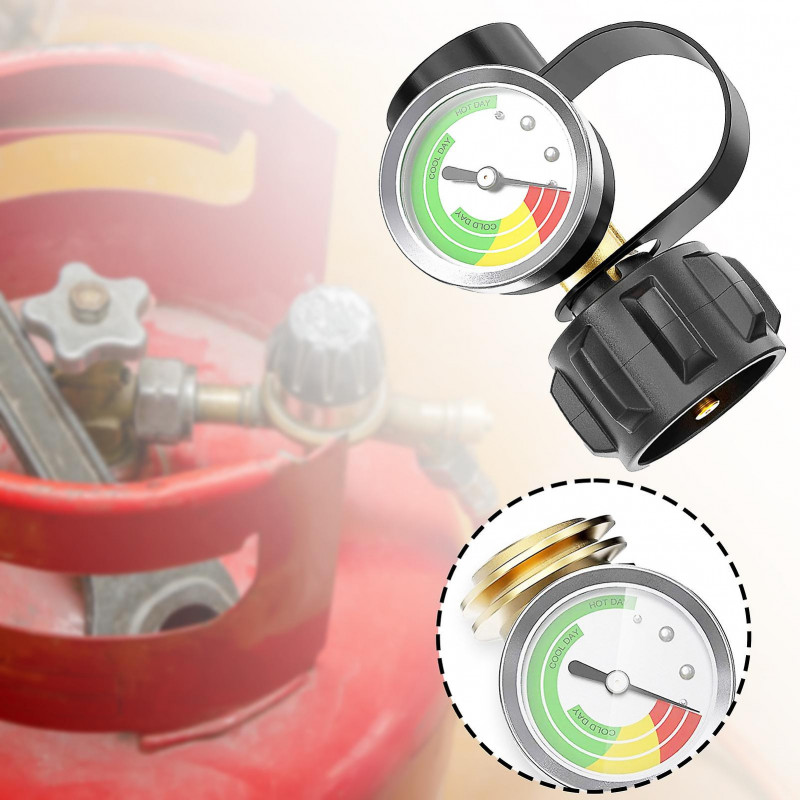 Propanes Tank Gauge for QCC-1 Connection Easy-To-Read Temperature Gauge for Cylinder/Grills