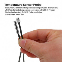NTC 10K Ohm Sonde de capteur de température thermique numérique étanche 1m