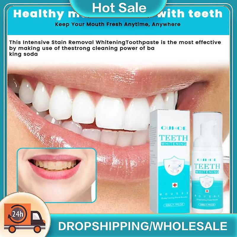 50ml Mousse Toothpaste Mint Oral Cleansing Tooth Fresh Tone Anti-decay Tooth Stain Removal Whitening Foam Oral [...]
