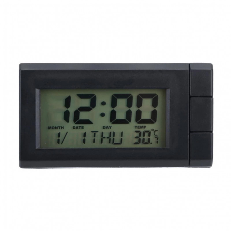 Lcd Digital Accessories For Dashboard Auto Temperature Display Time Car Clock
