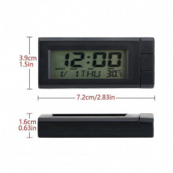Lcd Digital Accessories For Dashboard Auto Temperature Display Time Car Clock