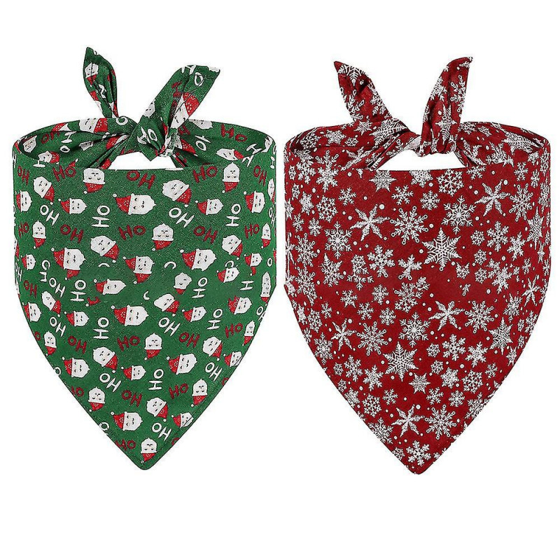 Christmas Dog Bandana Triangle Bibs Scarf Accessories For Dogs Cats Pets Animals