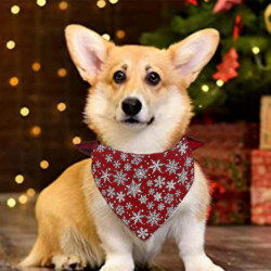 Christmas Dog Bandana Triangle Bibs Scarf Accessories For Dogs Cats Pets Animals