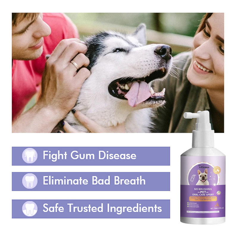 Pet Teeth Cleaning Spray, Dog and Cat Teeth Cleaning Spray, targets tartar and plaque, eliminates bad breath, no [...]