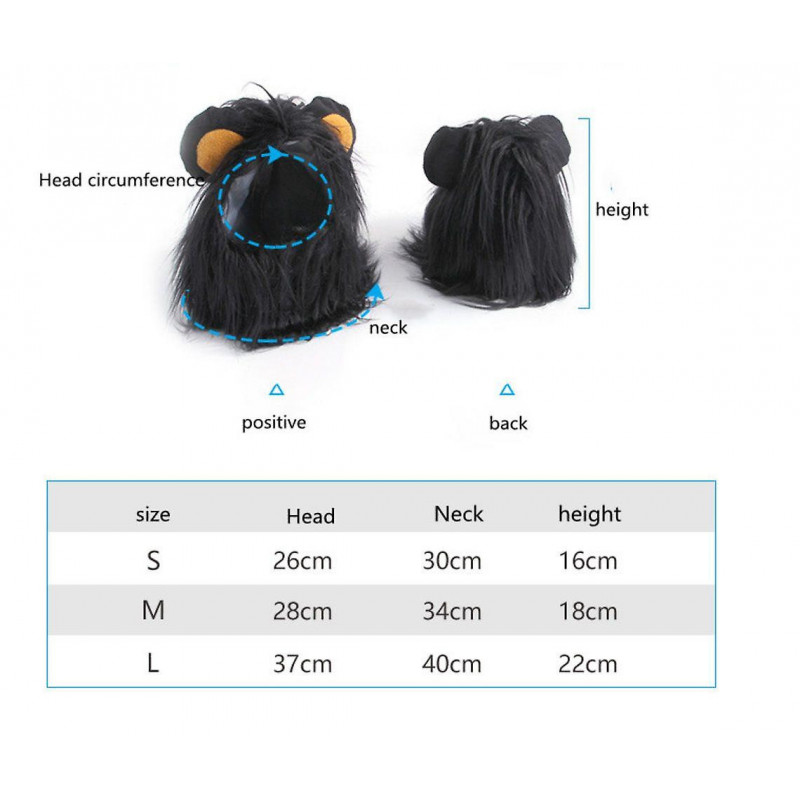 Chiens Casque Perruque Chapeau Pet Chien Chat Casque Chats Costume Lion Tête Costume Perruque Personnalisée [...]