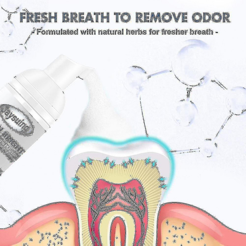 60ml Mousse blanchissante des dents Dentifrice Taches Plaque Enlèvement Des dents Nettoyant Mousse Fraîche Haleine [...]