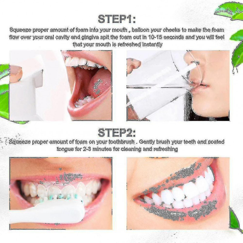 60ml Mousse blanchissante des dents Dentifrice Taches Plaque Enlèvement Des dents Nettoyant Mousse Fraîche Haleine [...]