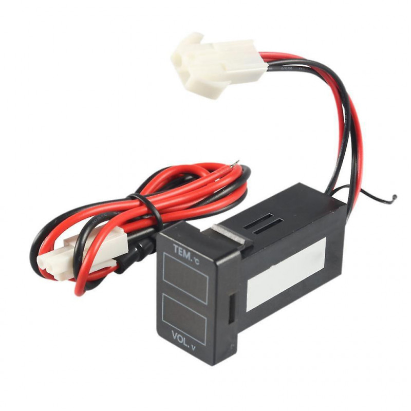 Digital Voltage Temperature Display Meter Dual Display