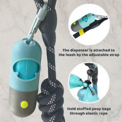 Dog Poo Bag Holder With Built-in Led Torch And Metal Clip For Lead, Each Poo Bag Dispenser Includes 15 Dog Poo [...]