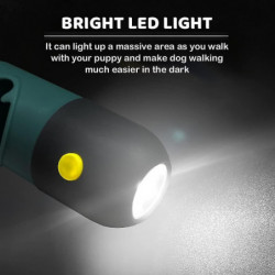 Dog Poo Bag Holder With Built-in Led Torch And Metal Clip For Lead, Each Poo Bag Dispenser Includes 15 Dog Poo [...]