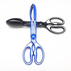 Portable Dog Poop Shovel, Poop Picker Scissors Clamp Type, Dog Poop Scooper(1pcs.blue)