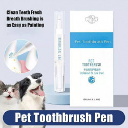 2x Pet Toothbrush Pen, Dog Teeth Cleaning Pen, Cat/Dog Tartar Remover for Teeth