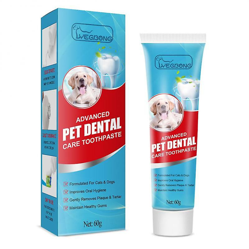 60g Pet Toothpaste Cat Dog Fresh Breath Toothpaste Deodorant Tartar Plaque Cleaning Dog Oral