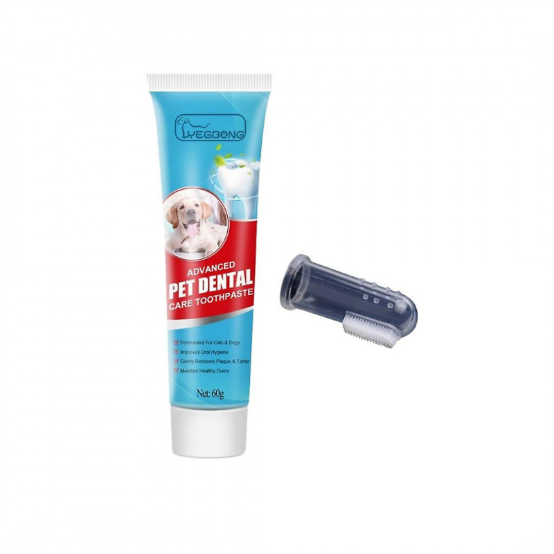 60g Pet Toothpaste Cat Dog Fresh Breath Toothpaste Deodorant Tartar Plaque Cleaning Dog Oral