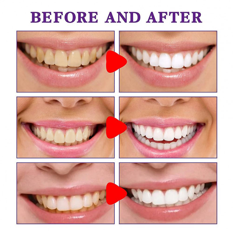 30ML Whitening Purple Mousse Toothpaste Refreshing Breath Teeth Cleaning Whitener