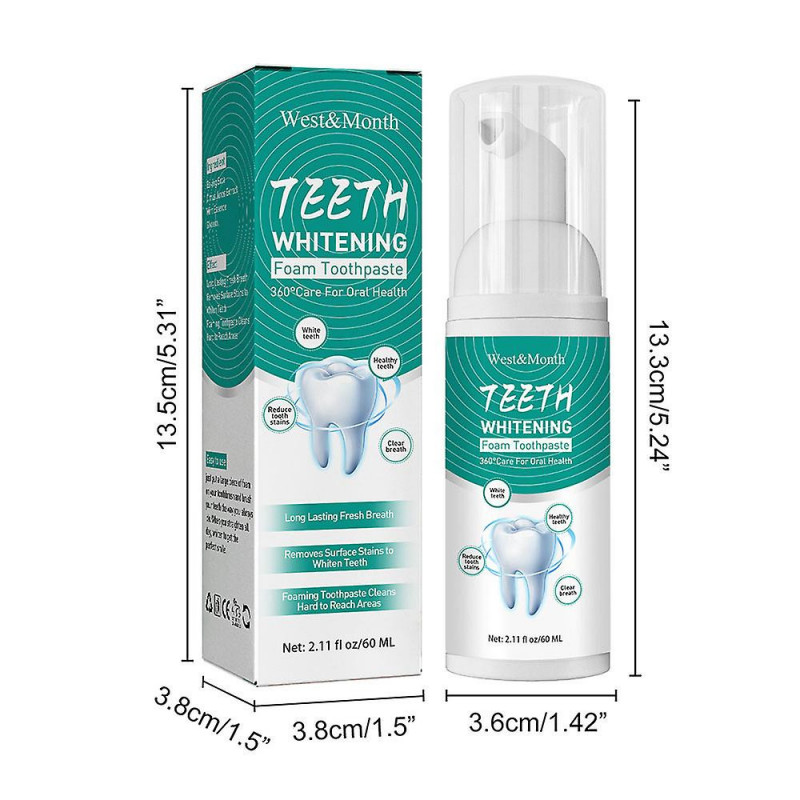 Dentifrice moussant moussant soin des dents Anti-carie Nettoyage des dents Blanchisseur Fournitures de soins des dents