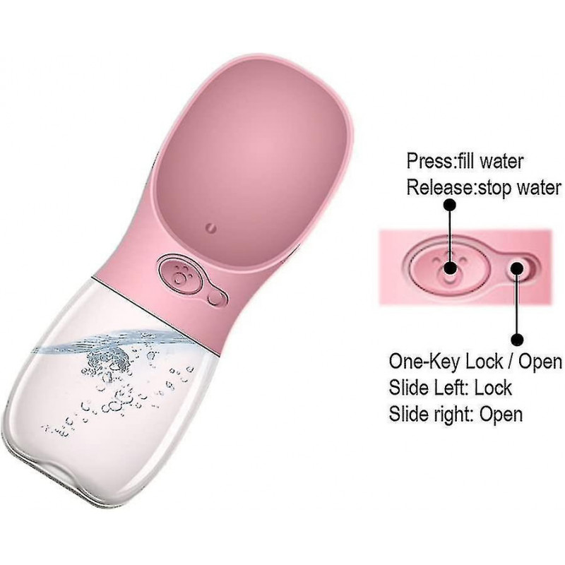 Dog Bottle, Leak Portable Dispenser - With Dispenser For Outdoor Pets, Hi, Traveling (350ml, )