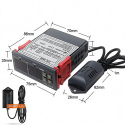 Stc-3028 Digital Temperature Humidity Meter 10a Thermostat Dual Display Hygrometer Controller(12v)-dt