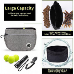 High Capacity Dog Treat Pouch,dog Training Pouch Bag With Adjustable Waist Belt