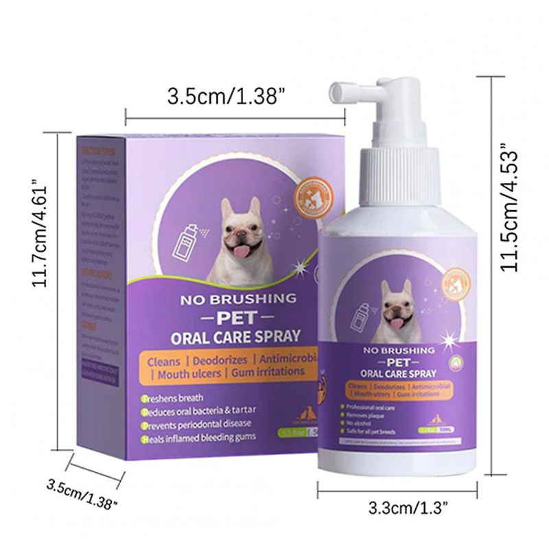 Rafraîchisseur de bouche oral universel pour animaux de compagnie Spray propre pour animaux de compagnie pour petit chat
