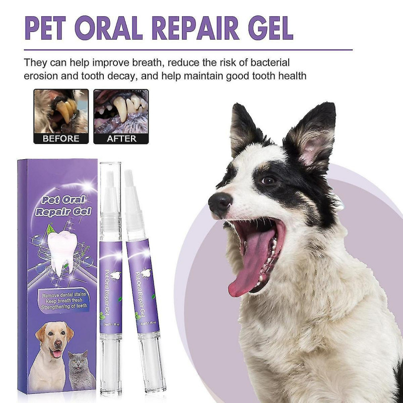 Gel réparateur oral pour animaux de compagnie, élimine la mauvaise haleine, cible le tartre, sans brossage, [...]