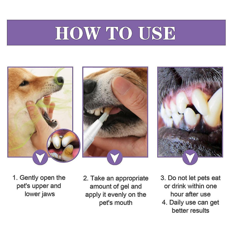 Gel réparateur oral pour animaux de compagnie, élimine la mauvaise haleine, cible le tartre, sans brossage, [...]