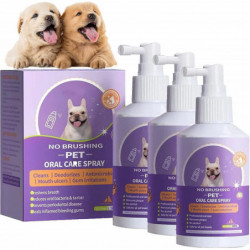 Pet Oral Cleanse Spray, Teeth Cleaning Spray For Dogs & Cats, Pet Breath Freshener Spray Calculus Remove Deodorant
