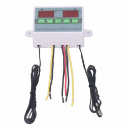 Dual Temperature Controller Waterproof Digital Thermostat With Data Storage For Reptile Refrigerator Freezer