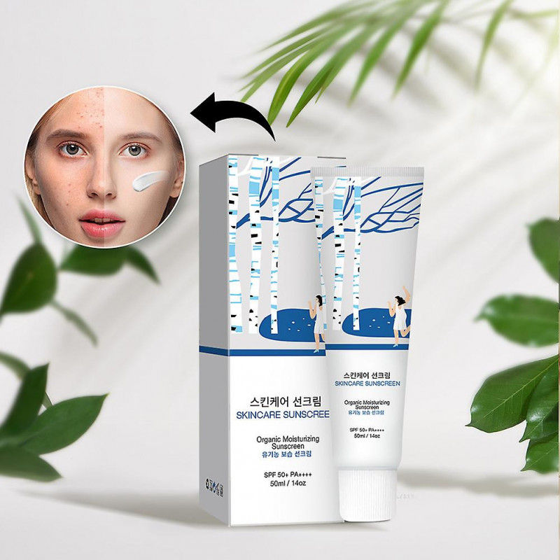 Moisturizer Sunscreen for Women Men Long Lasting Sweatproof Sun Block Cream for Daily Life