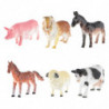 6pcs Model Farm Animal Figures Toy Pig Dog Cow Sheep Horse Donkey