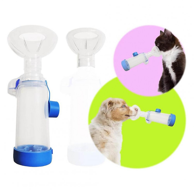 Inhaler Spacer with 2 Masks for Pets Cat and Small Dog Inhaler Spacer for ,with Round Shape Silicon Inhaler Spacer with 2 Masks for Pets Cat and Small Dog Inhaler Spacer for ,with Round Shape Silicon