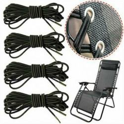 4X Keten Elastic Cord Ropes For Zero Gravity Reclining Garden Sun Lounger Chair