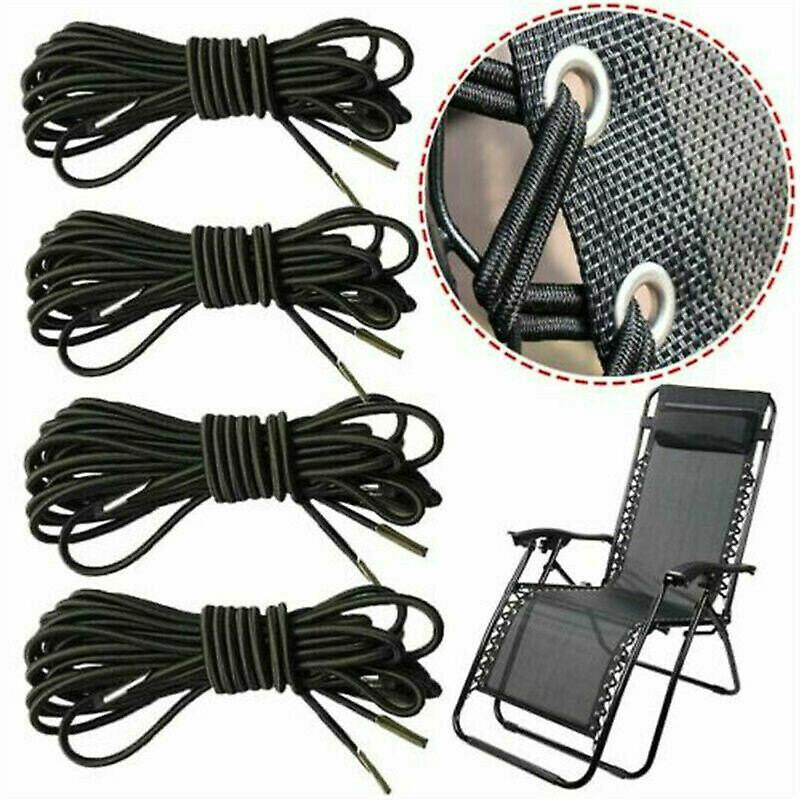 4X Keten Elastic Cord Ropes For Zero Gravity Reclining Garden Sun Lounger Chair