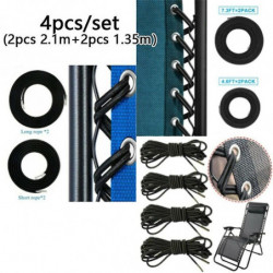 4X Keten Elastic Cord Ropes For Zero Gravity Reclining Garden Sun Lounger Chair