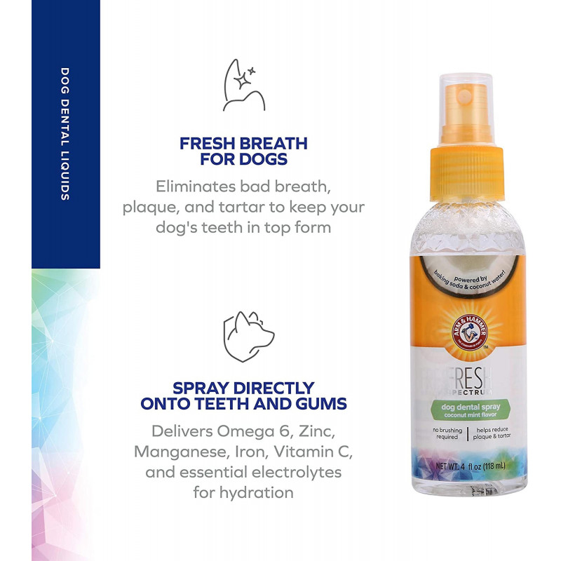 Arm & Hammer Fresh Coconut Mint Dental Spray 4oz Pour Chiens