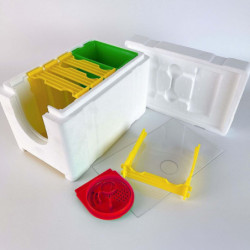 Reine Abeille Reproduction Boîte Abeille Ruches Apiculteur Apiculteur Outil Élevage Boîte Rouge Porte