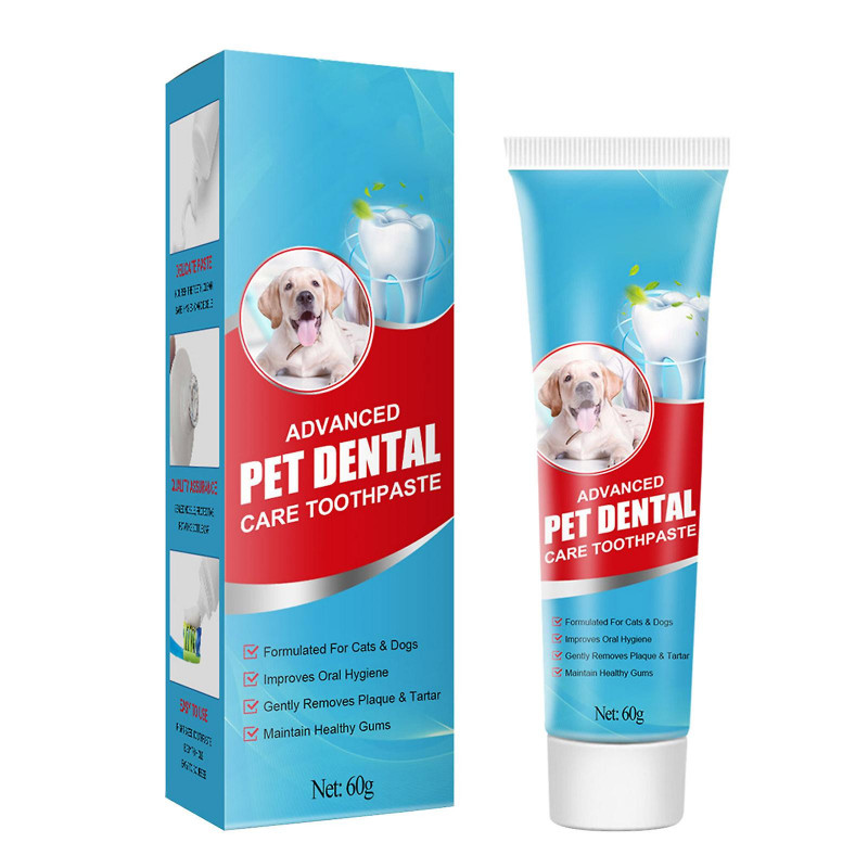 Toothpaste for Dogs Pet Dental Care for Bad Breath Natural Mint Flavor Gel
