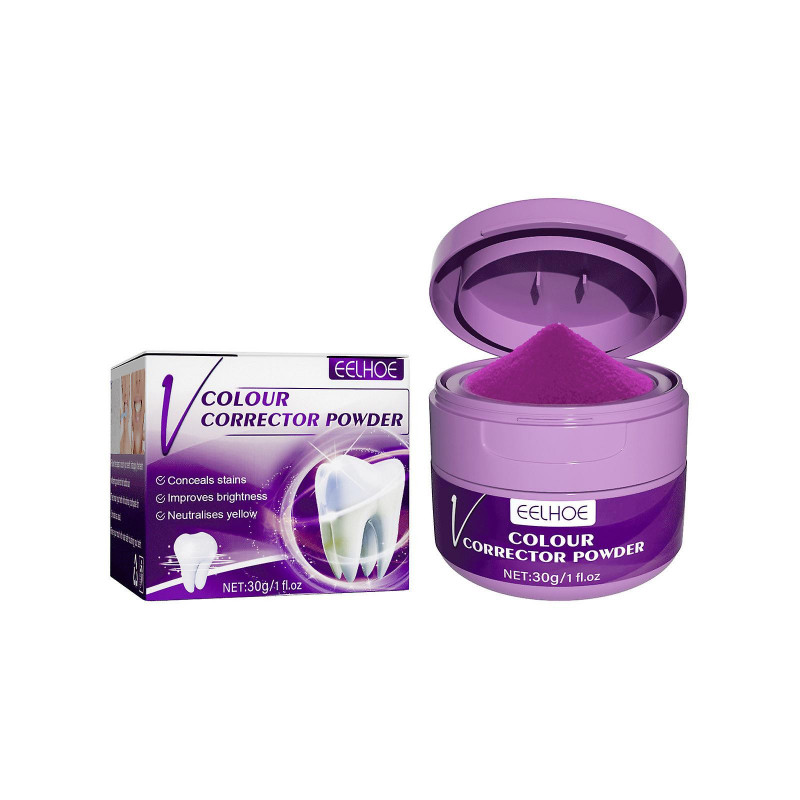 Colour Corrector Powder,Whiten And Clean Teeth, Stains And Dirt, Freshen Oral Plaque, And Clean Tooth Washing Powder