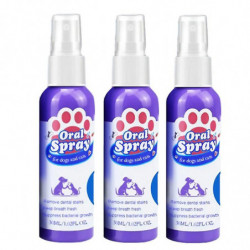 1-3pcs Pet Spray Chien Soins bucco-dentaires Mauvaise haleine Dents Nettoyage Désodorisant d’haleine Décapant de plaque