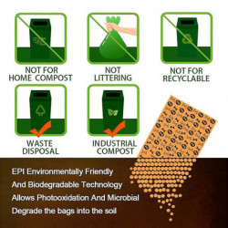 8 Rolls Bones Pattern EPI+PE Biodegradable Pet Poop Waste Bag Dog Poop Trash Bags - Orange