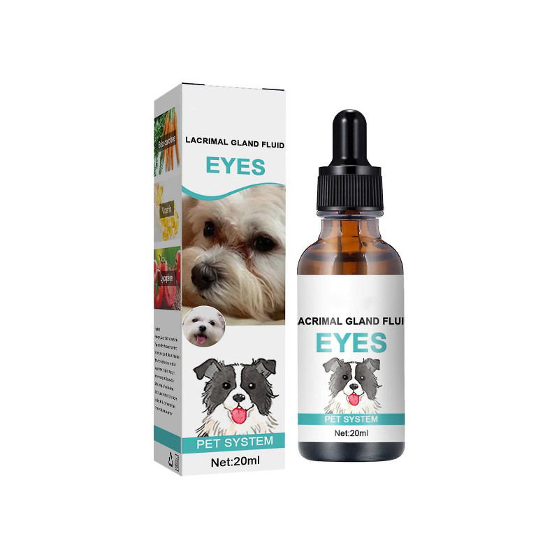 Gouttes de lavage des yeux pour animaux de compagnie pour chiens et chats, nettoyant apaisant pour rinçage des [...]