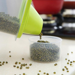 1.9l Plastic Airtight Jar With Lid Cereal Container For Storage (green)