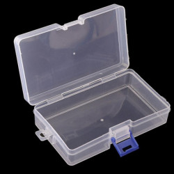 15xplastic Transparent With Lid Storage Box Collection Container 14x8.8x3.5cm