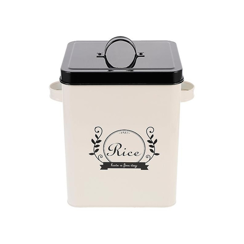 1pc Pet Food Storage Bucket Iron Airtight Storage Bucket For Dog Cat Food