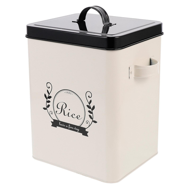 1pc Pet Food Storage Bucket Iron Airtight Storage Bucket For Dog Cat Food