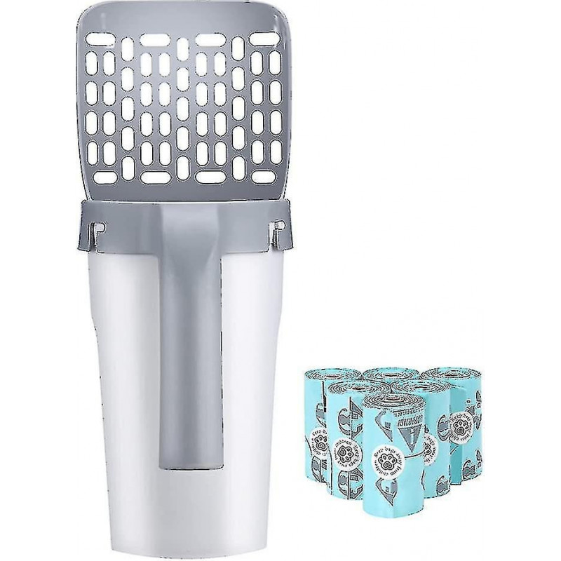 Pelle de litière pour chat de qualité supérieure avec sacs de recharge de 90 personnes, pelle de litière profonde [...]