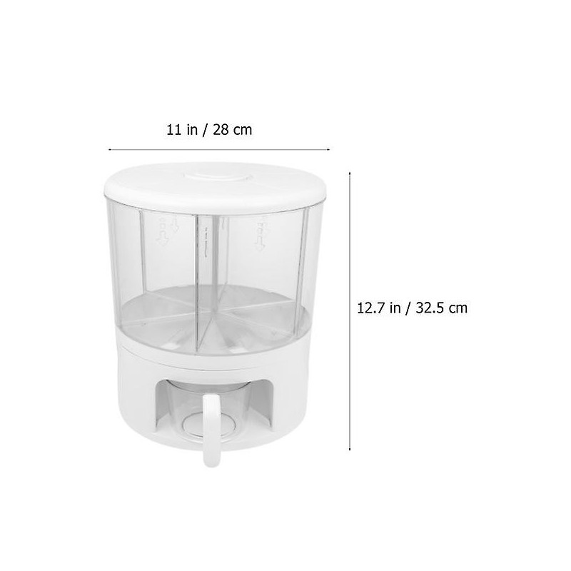 1pc Sealed Insect-proof Rice Bucket Moisture-proof Rice Box Rotating Rice Bucket