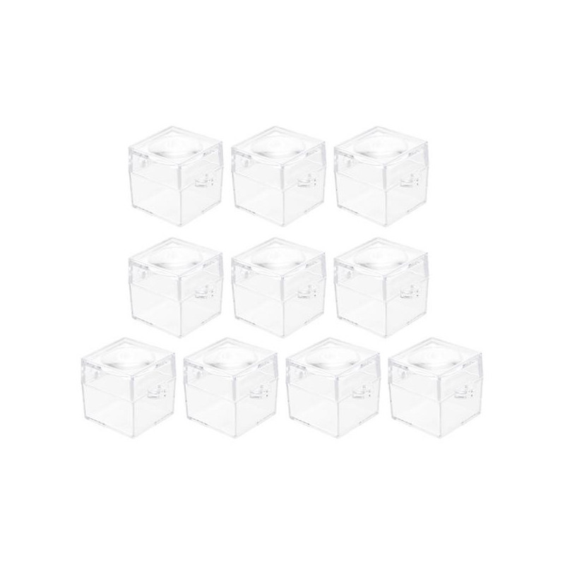 10pcs Pots grossissants ménagers Cages à insectes transparentes Boîtes de loupe pratiques