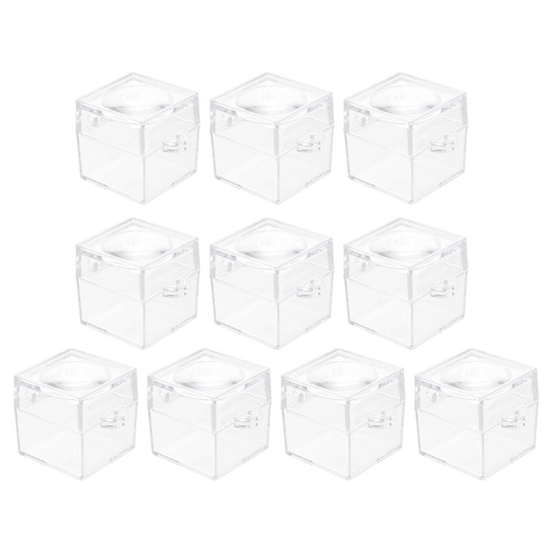 10pcs Pots grossissants ménagers Cages à insectes transparentes Boîtes de loupe pratiques