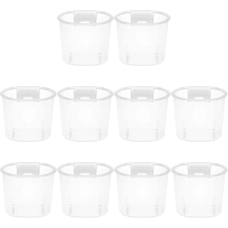10pcs Small Bird Food And Water Bowl Feeder Parrot Convenient Hanging Container